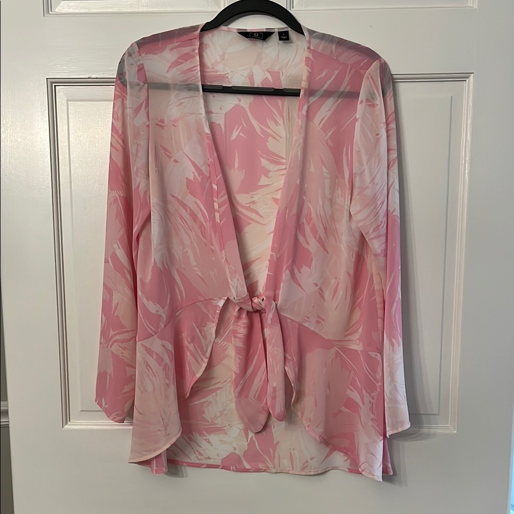 Beautiful Flowy Tie Front Kimono by G
